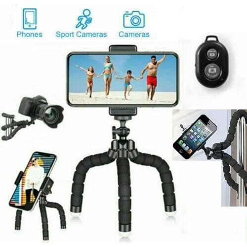 1pc High Quality Wireless Selfie Stick Tripod Extendable Flexible Octopus Tripods Monopod For 5.5 Inch Mobile Phone