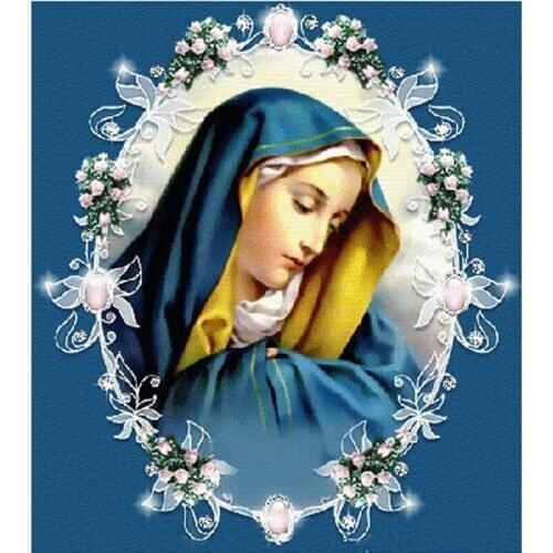 3D Diamond Painting Religion Virgin Cross Stitch Full Square Needlework Diamond Mosaic DIY Diamond Embroidery Kits