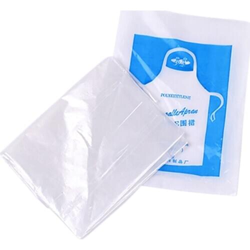 25Pcs Waterproof Disposable Plastic High Density Polythene Apron