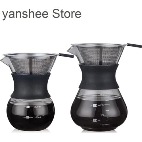 304 Stainless Steel Portable coffee filter, drip coffee holder, funnel basket, reusable teapot and coffee drop holder