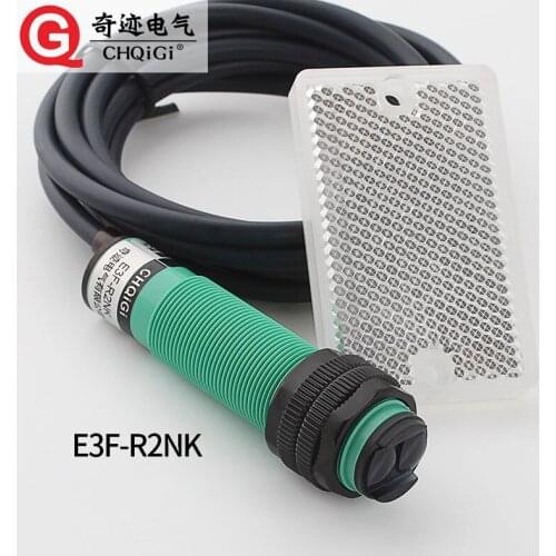 The infrared photoelectric sensor mirror feedback reflection type induction switch E3F-R2NK three-wire normally open reflector