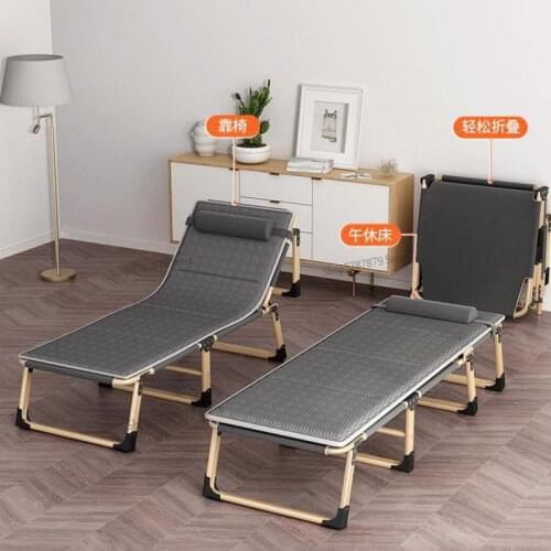 Simple lunch break folding bed sheet portable multifunctional home nap artifact four fold accompany bed office recliner