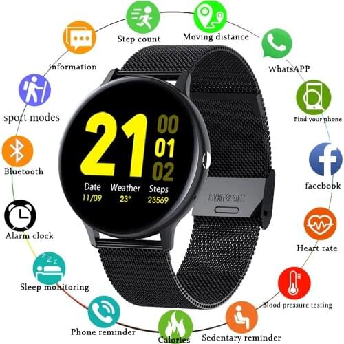 LIGE New Men Smart Watch Heart Rate Blood Pressure Tracker Sports Fitness Waterproof Women Smartwatch Couple Wristwatches