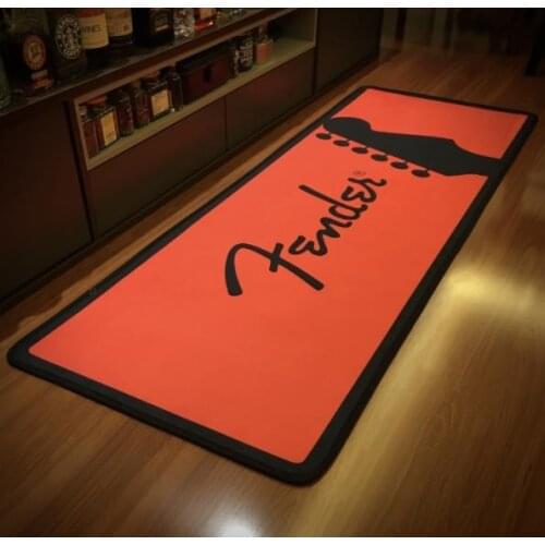 Modern Guitar Printed Music Flannel Area Rug Printed Room Bathroom Mat Floor Carpet For Living Room Bedroom Home Decoration