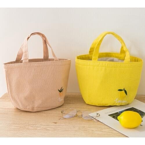 Brand New embroidery drawstring insulation bag round bag insulation lunch box bag lunch bag aluminum film insulation bag