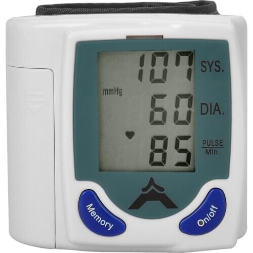 Blood Presssure Monitor Tonometer Wrist Sphygmomanometer Systolic/Diastolic Pressure Pulse Rate Wrist Measurement Health Care