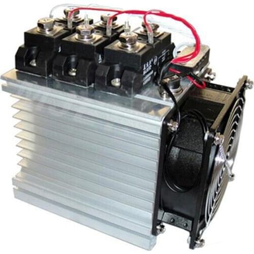 H3400ZF 400A Industrial grade solid relay /SSR three phase DC to AC 3pcs relay+1pc radiator +1pc radiator matching fan
