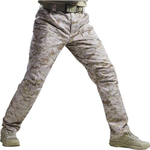 Outdoor Sports Waterproof Mens Camouflage Cargo Pants Male Spring Autumn Climbing Camping Army Training Combat Long Trousers