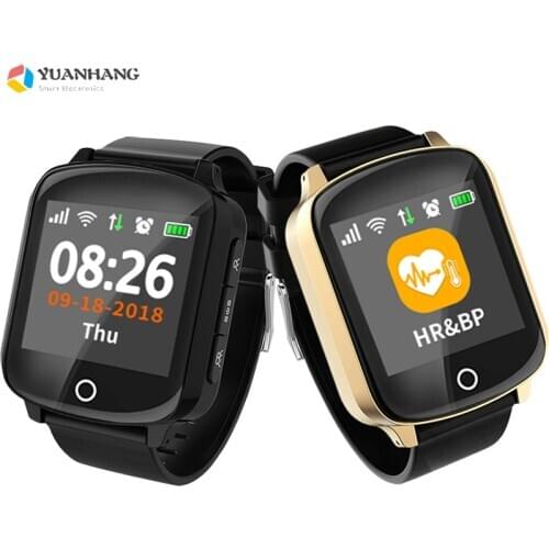 IP68 Waterproof Elderly GPS WIFI Tracker Android Heart Rate blood pressure Safety Anti-Lost Fall-Down Alarm Locator Smart Watch