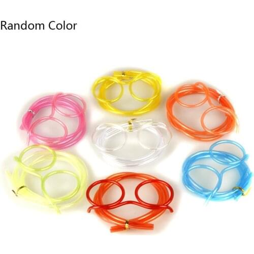 Funny Soft Drinking Hose Food Grade Straw Eye Glasses Toy Gift Novelty Straws Bar DIY Adult Birthday Accessories Party Z6D6