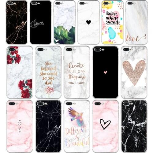 042FG Black White Marble Love Heart Soft TPU Silicone Cover Case For Apple iPhone5 5s se 6 6s 7 8 plus x xr xs max
