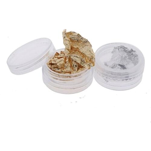 1 Box Gold Silver Irregular Aluminum Foil Paper 3D Glitter DIY Manicure UV Gel Polish Nail Decoration Tools Nail Art Sticker