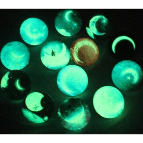 10pcs/lot Noctilucence fluorescence Snap Buttons Charms 18mm Animal Print Glass Buttons Fit DIY Snap Bracelets&Bangle Jewelry