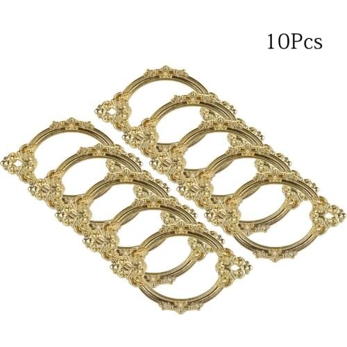 10Pcs Vintage Carved Parts Medicine Drawer Label Pull Frame File Name Card Holder Notepad Photo Album DIY Deco