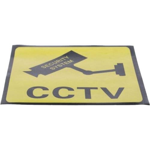YYDS 10PCS Warning Stickers CCTV SECURITY SYSTEM Self-adhensive Safety Label Signs Decal 111mm Waterproof