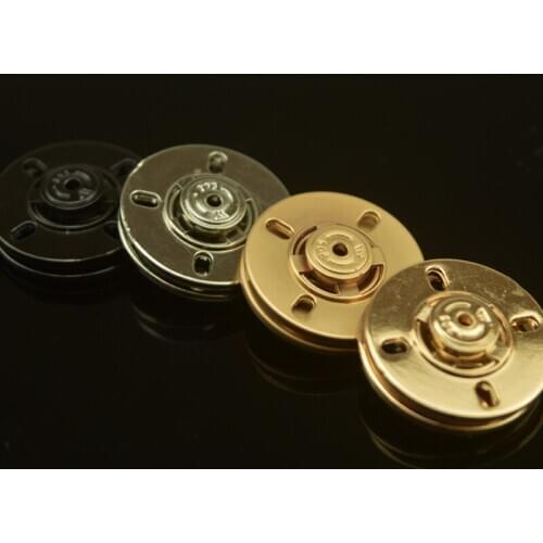 100 pieces 21-25mm top grade Metal Snap Button Four-hole Concealed Buttons Round Invisible Button sewing on Female Cashmere Coat