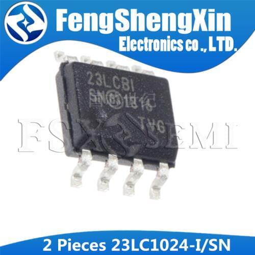 2PCS 23LC1024-I/SN SOP-8 23LC1024 SOP8 23LCBI SOP 23LCBI/SN 23LCB1 1Mbit SPI Serial SRAM with SDI and SQI Interface IC