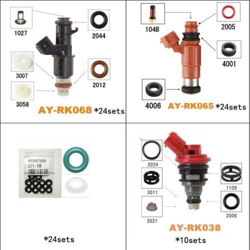 Free shipping wholesale 82 sets fuel injector repair kit rebuild parts for japanese car
