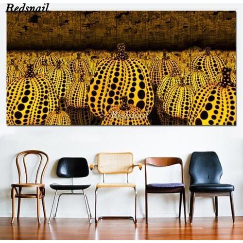 Large Yayoi Kusama Pumpkin 5D DIY Diamond painting cross-stitch Full Diamond embroidery mosaic Wall Art EE949