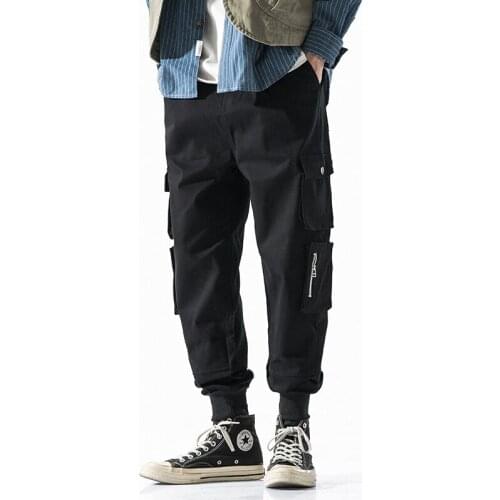 Streetwear Mens Cargo Pants Multi-Pocket Hip Hop Sweatpants Men Novel New Leisure Harem Pants Man Trousers Large Size S-5XL