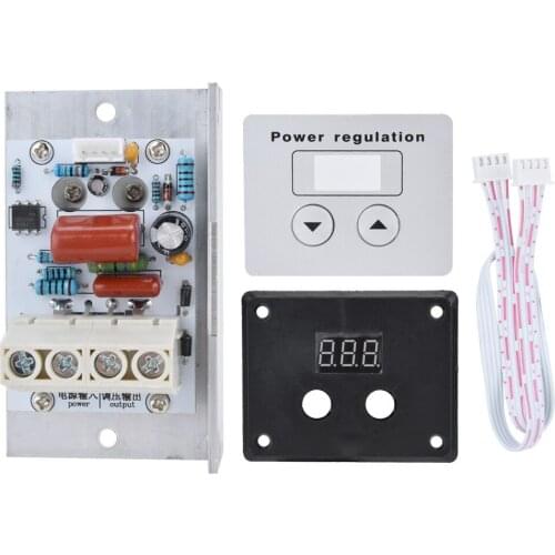 AC 220V 10000W SCR Digital Control Electronic Voltage Regulator Speed Control 220 V LED Dimmer Thermostat + Digital Power Supply