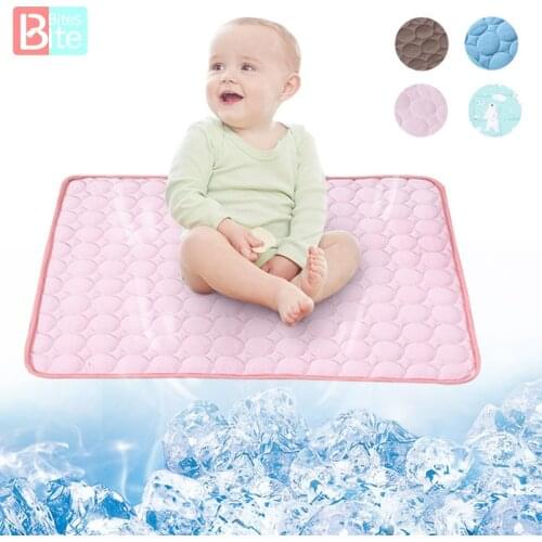 100x70cm Baby Summer Ice Soft Breathable Mattress Double Sided Cotton Mesh Baby Bedding Set Machine Washable Bed Ice Mattresses