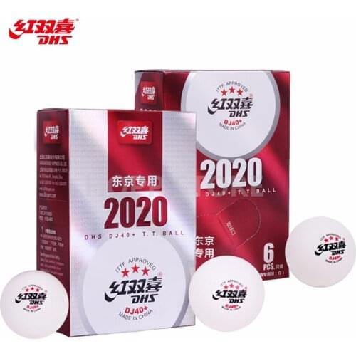 DHS DJ40+ 3-Star BUSAN World TOKYO Olympic Games ITTF 3 Star D40+ Seamed ABS Plastic Table Tennis Ball DHS Ping Pong Balls