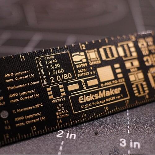Multifunctional PCB packaging ruler, creative design ruler, boyfriend with hand gift, electronic lover ruler
