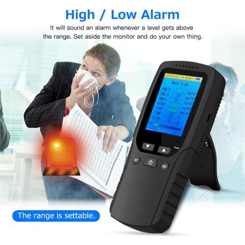 Multifunctional Air Quality Tester CO2 TVOC Meter Temperature Humidity Measuring Device Carbon Dioxide Monitor Gas Detector