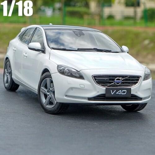 1:18 Diecast Model For V40 2016 White Brown SUV Alloy Toy Car Miniature Collection Gifts Collection Free Shipping