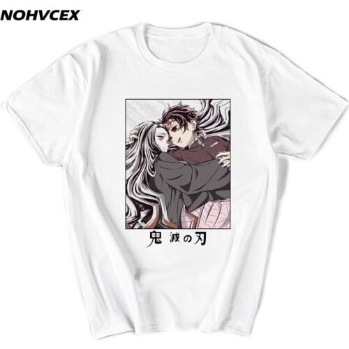 Anime Kamado Tanjirou Demon Slayer Kimetsu No Yaiba Cool Fashion Men Short Shirt