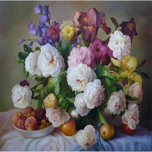 Beautiful flower 40*50cm painting by numbers vintage home decor wall art pictures oil painting on canvas cuadros decoracion M623