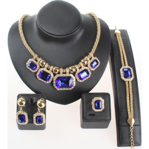 Wholesale Nigerian Wedding Woman Accessories Jewelry set italian jewelry sets for woman dubai gold color jewelry set