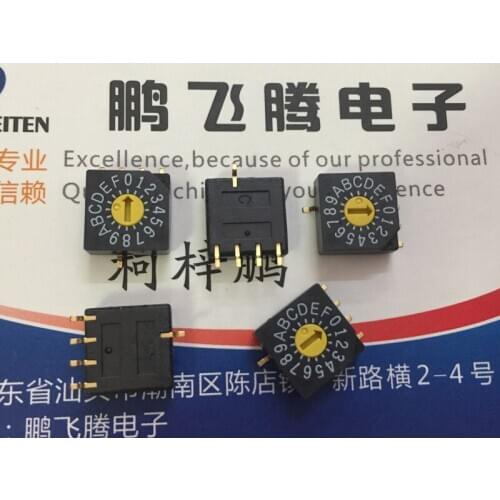 Original new 100% SC-1010TB 0-F 16-bit rotary code switch 4:1 positive code