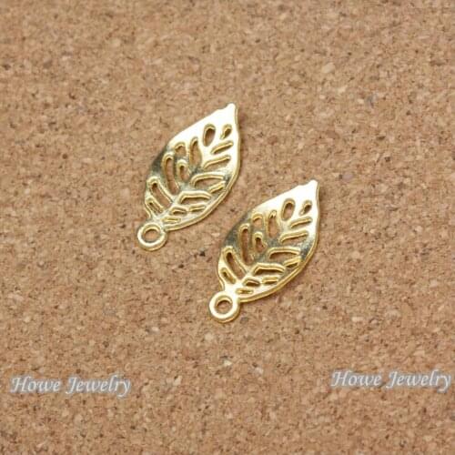 30 pcs pendant tree leaf gold color alloy Pendant european Style jewelry findings C080