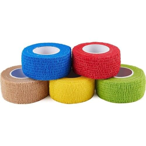 First Aid Self Adhesive Cohesive Bandage Medical Health Care Treatment Gauze Elastic Tape Non-Woven Nail Finger Protection Wrap