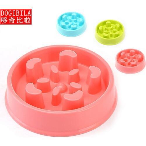 Pet Supplies bowl Puzzle Pocket-portable dog bowl Anti choking Healthy Plastic Anti choking bowl Prevention of obesity