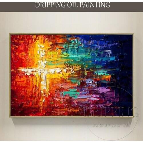 Hand-painted High Quality Rich Colors Abstract Oil Painting on Canvas Knife Oil Painting Abstract Oil Painting for Living Room