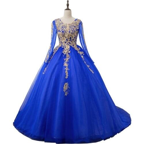 Clothing style yarn dress Sapphire Blue Pengpeng dress tail party dress ball gown
