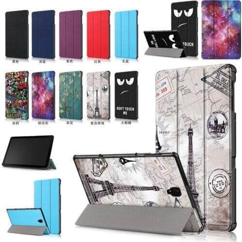 Slim Magnet Smart Cover Print Flip Stand PU Leather Funda Case For Samsung Galaxy Tab S4 10.5 T830 T835 SM-T830/T835/T837 Tablet