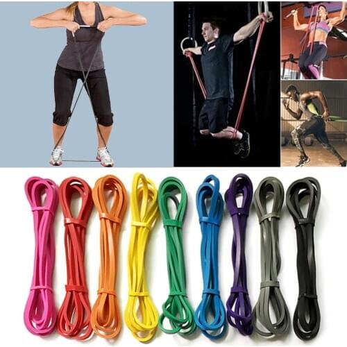 Gym Fitness Equipment Tension Ring Loops Yoga Latex Pull Rope Strength Training Workout Elastic Resistance Band Expander