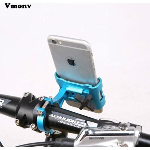 Universal MTB Motorcycle Bicycle Handlebar Phone Holder Aluminium Adjustable Metal Cycling Bike Bracket Mount For Mobile Phone