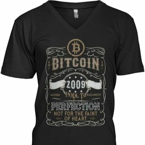 Bitcoin V Neck Vintage HODL T Shirt