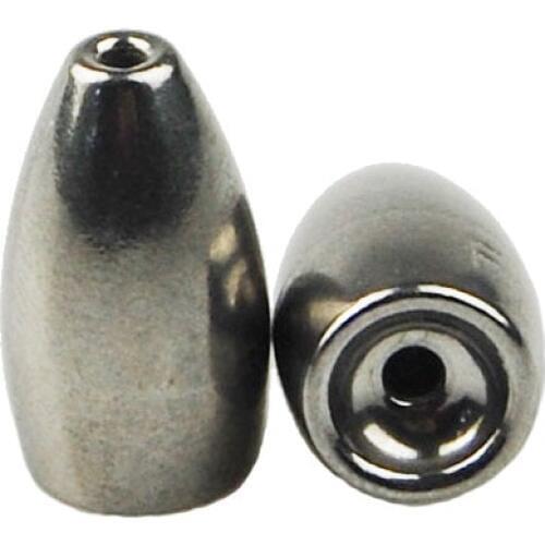 JSM 5pcs/lot Tungsten sinkers Bullet shape Worm fishing Weights Fishing Sinker Lure Fishing box tackle silver color