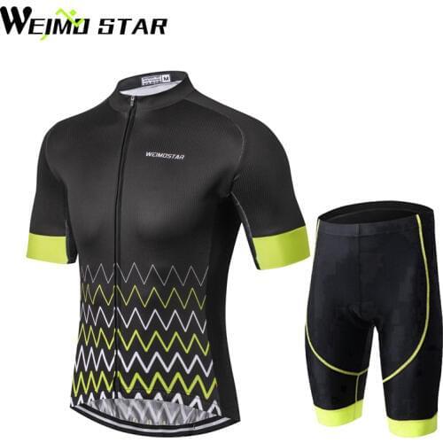 WEIMOSTAR 2018 Cycling Jersey shorts set Men Cycling Clothing bicycle Top Suit Ropa Ciclismo maillot blouse MTB Shirts shorts