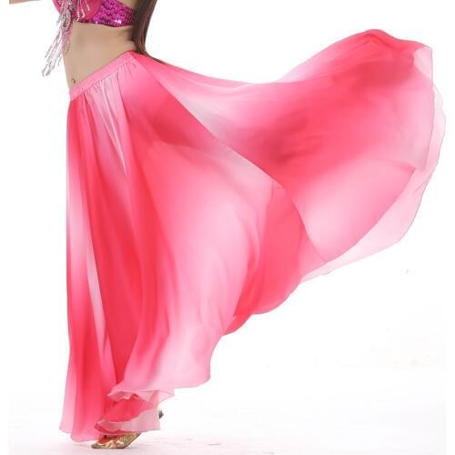 Gradual Changed Rayon Long Dancing Skirt Female Floor Length Cheap Skirts For Belly Dancing Bellydance Wear
