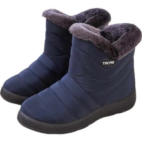 Winter Snow Boots 2021 New Ankle Boots for Women Boots Shoes Waterproof Warm Plush Booties Female Winter Boots Plus Size 35-43