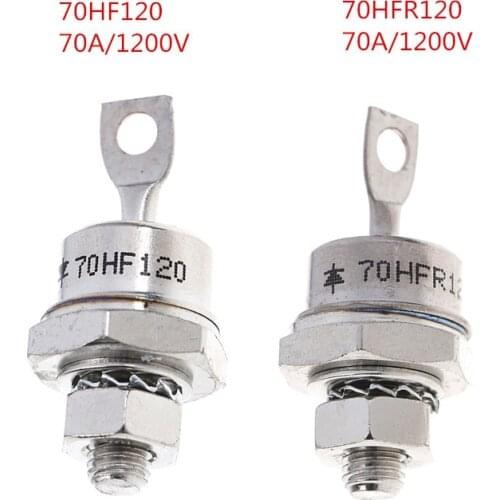 1Pc Brand New High Quality 70HF120/70HFR120 70A 1200V High Power Rectifier Metal Stud Type Rectifier Diodes Accessories