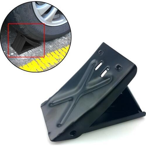 1 Pcs Car Truck Wheel Tire Antislip Chock Stop Block Slope Anti-slip Black Thick steel plate Fixed Tires