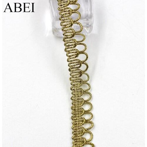 100Yards 18MM Golden Wave Sewing Lace Centipede Braided Curve Lace Ribbon Dance Costume Cosplay Clothes Accessories Home Decor
